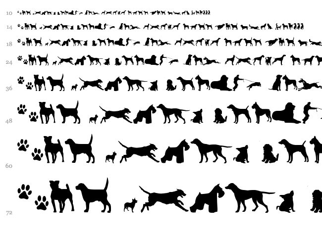 Can Dog TFB font waterfall